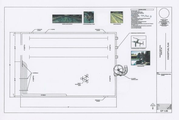 Plans for the swimming pool