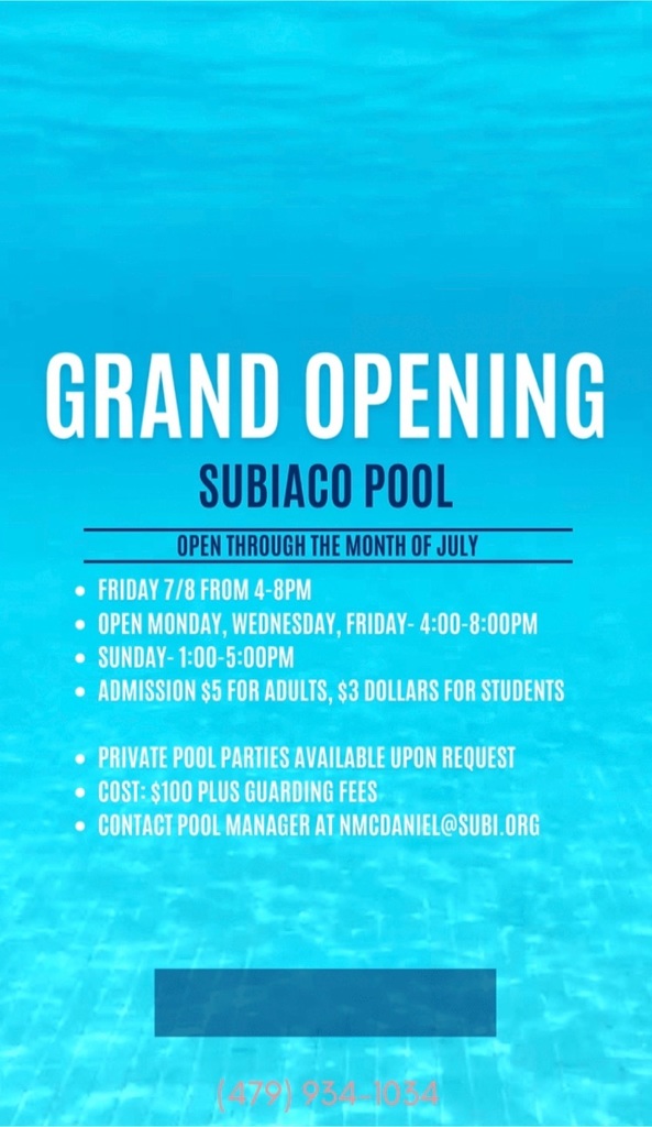 Subiaco pool grand opening