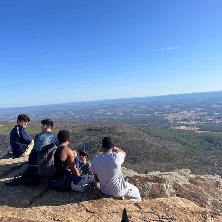 students at Sunset point on Mt. Nebo